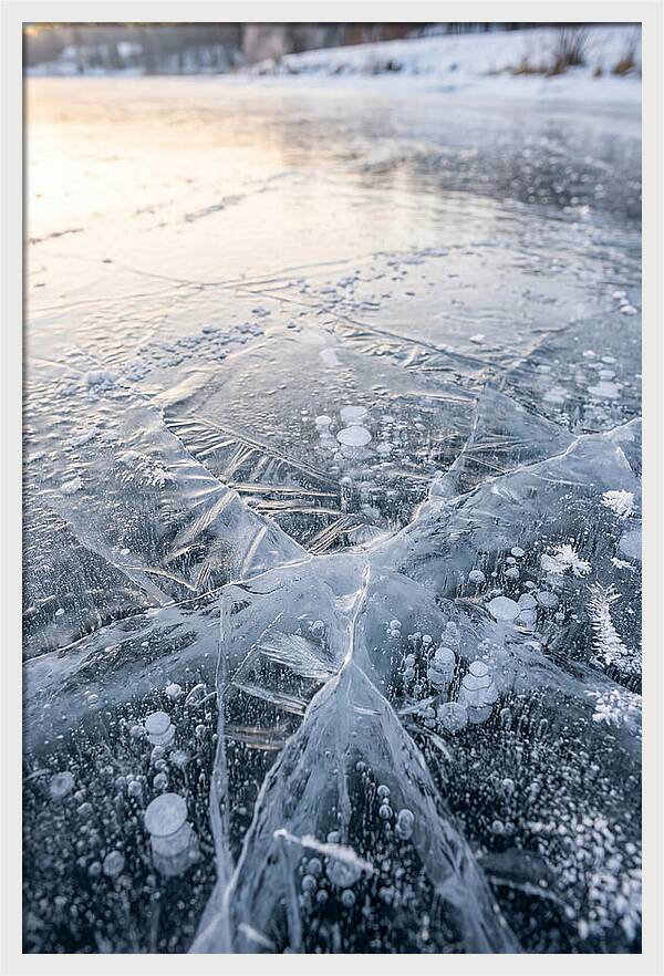 Icy Reflections On Water
