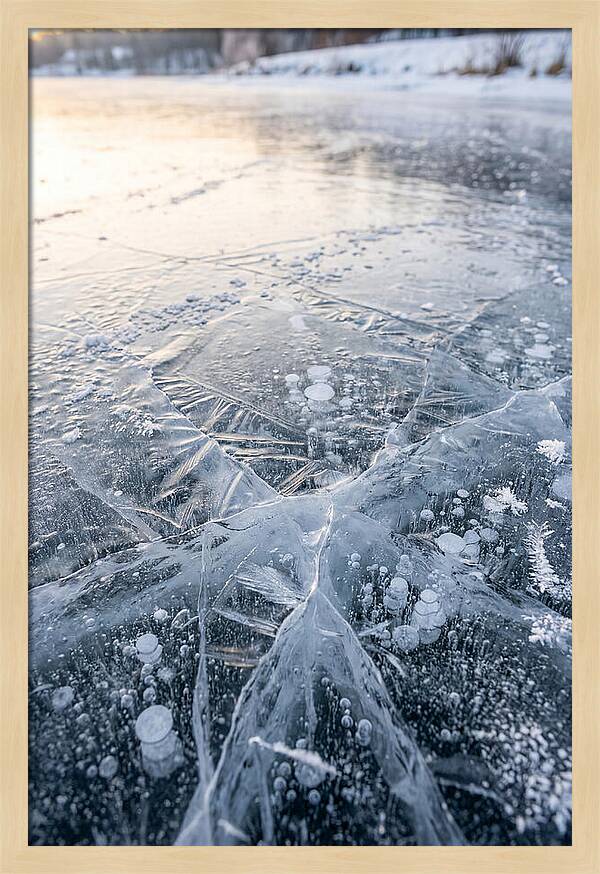 Icy Reflections On Water