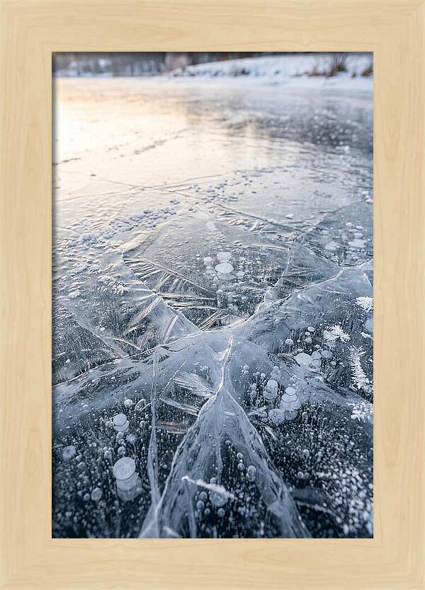 Icy Reflections On Water