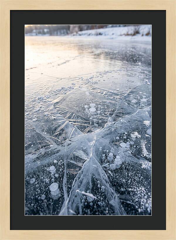 Icy Reflections On Water
