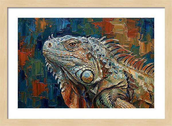 Iguana Among Tropical Foliage
