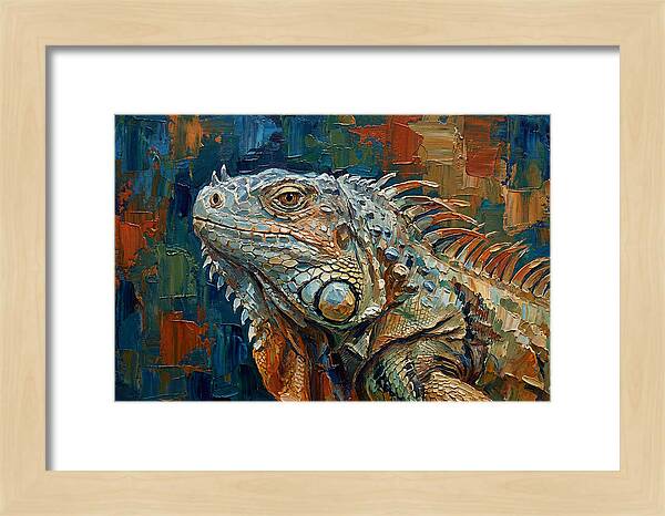 Iguana Among Tropical Foliage