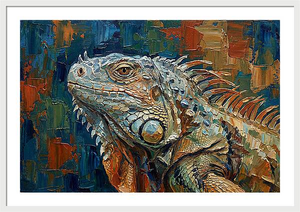 Iguana Among Tropical Foliage