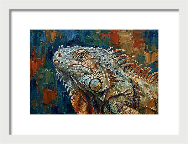 Iguana Among Tropical Foliage