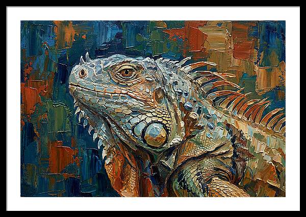 Iguana Among Tropical Foliage
