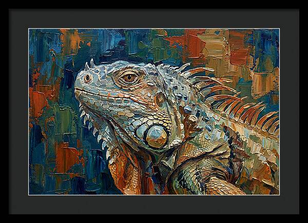 Iguana Among Tropical Foliage