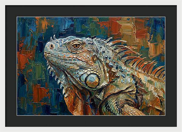 Iguana Among Tropical Foliage
