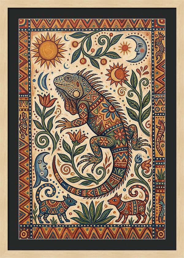 Iguana Folk Art