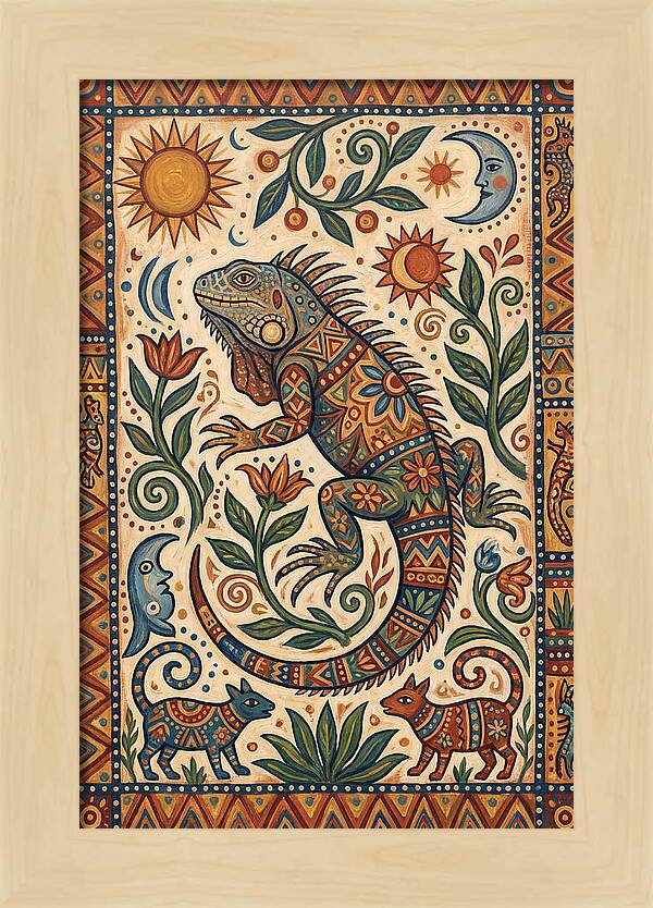 Iguana Folk Art