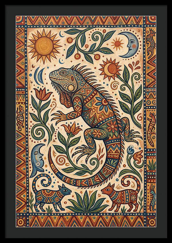 Iguana Folk Art