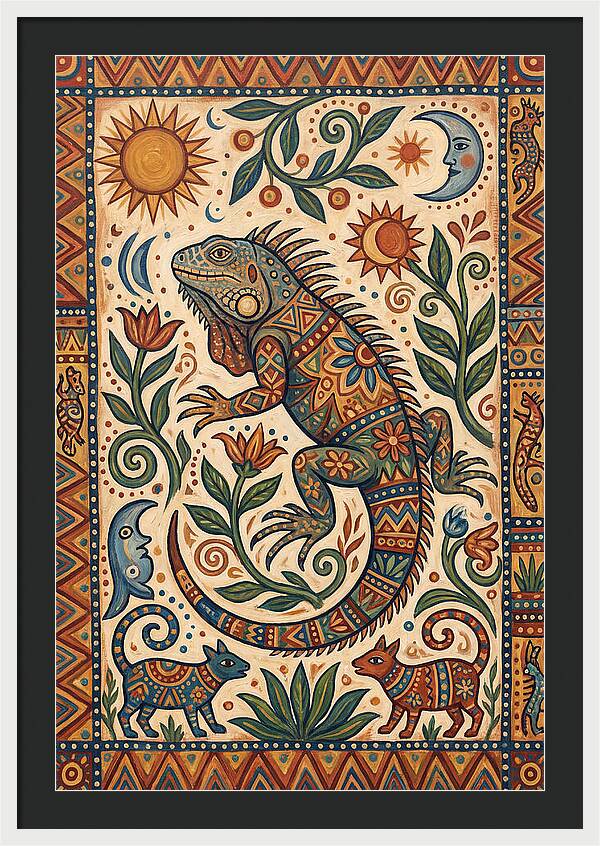Iguana Folk Art