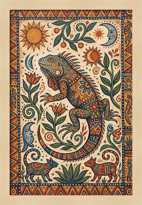 Iguana Folk Art