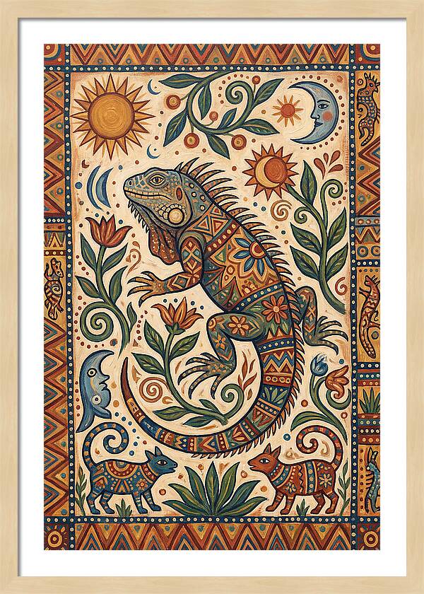 Iguana Folk Art