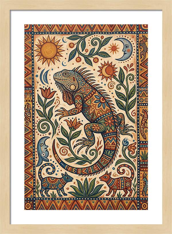 Iguana Folk Art