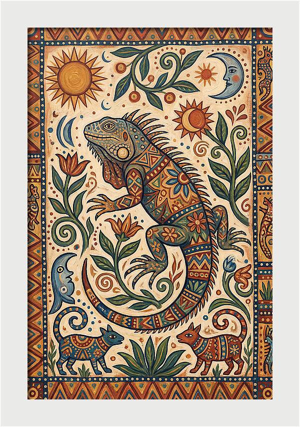 Iguana Folk Art