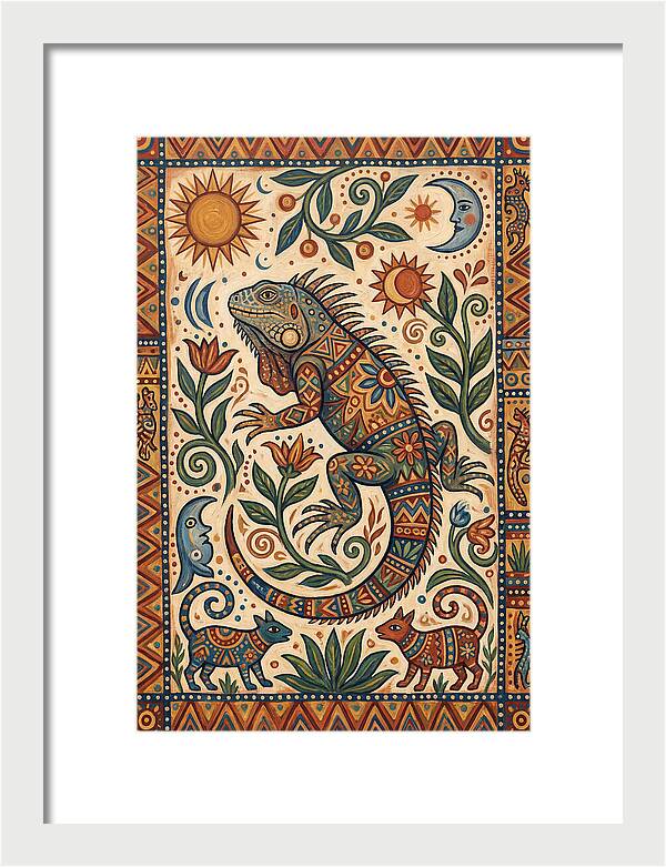 Iguana Folk Art