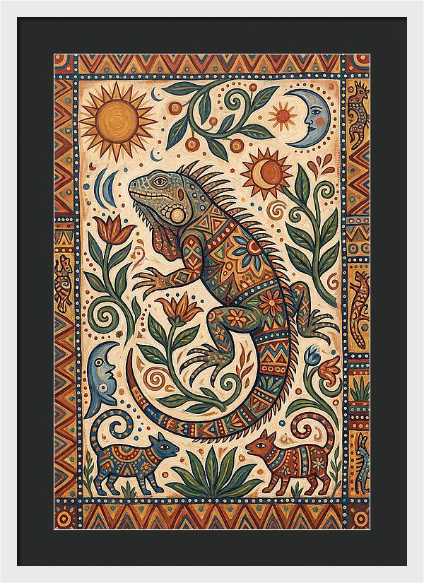Iguana Folk Art