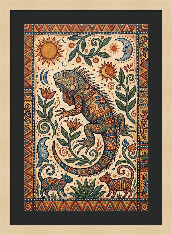 Iguana Folk Art