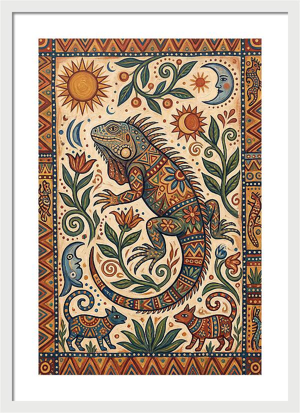Iguana Folk Art