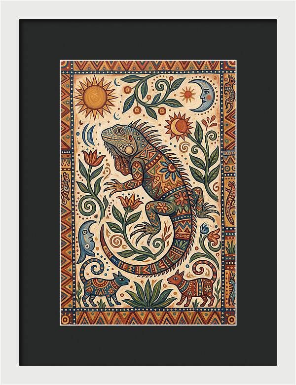 Iguana Folk Art