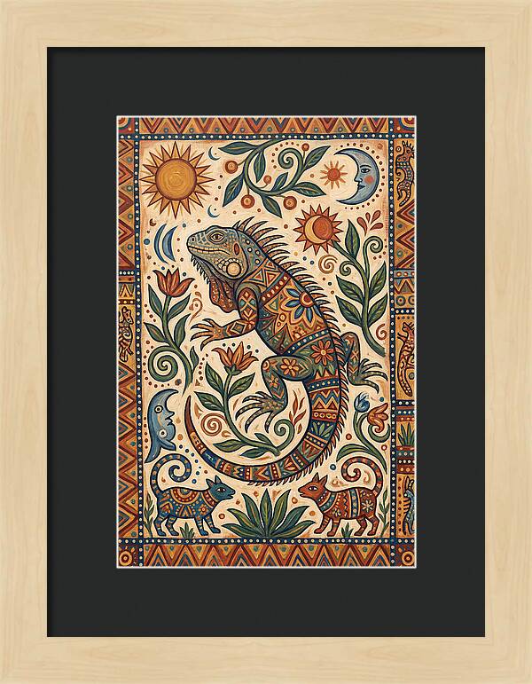 Iguana Folk Art