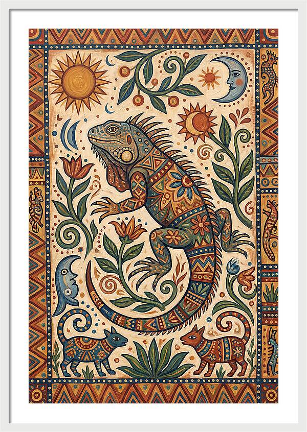 Iguana Folk Art