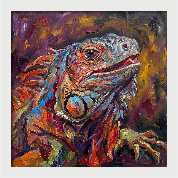 Iguana In Vibrant Colors