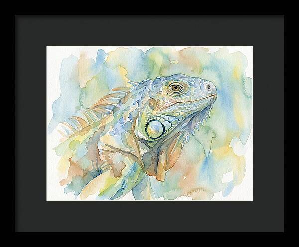 Iguana In Watercolor Hues