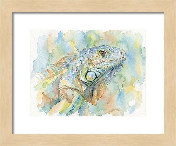 Iguana In Watercolor Hues