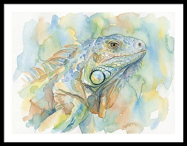 Iguana In Watercolor Hues