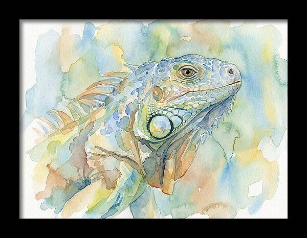 Iguana In Watercolor Hues