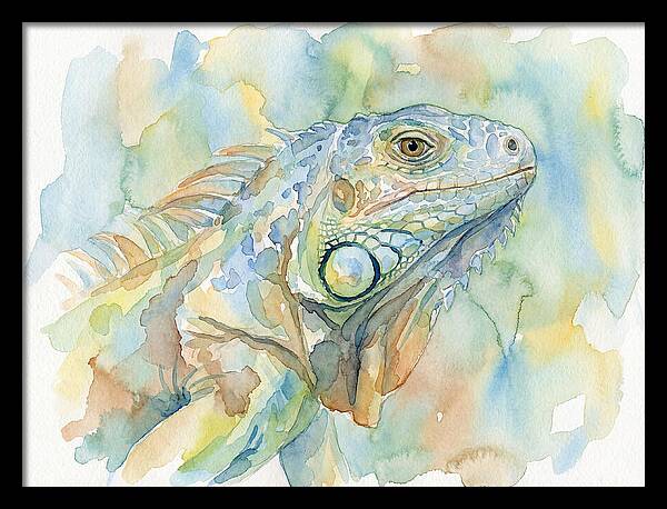 Iguana In Watercolor Hues