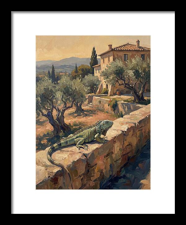 Iguana On A Mediterranean Wall