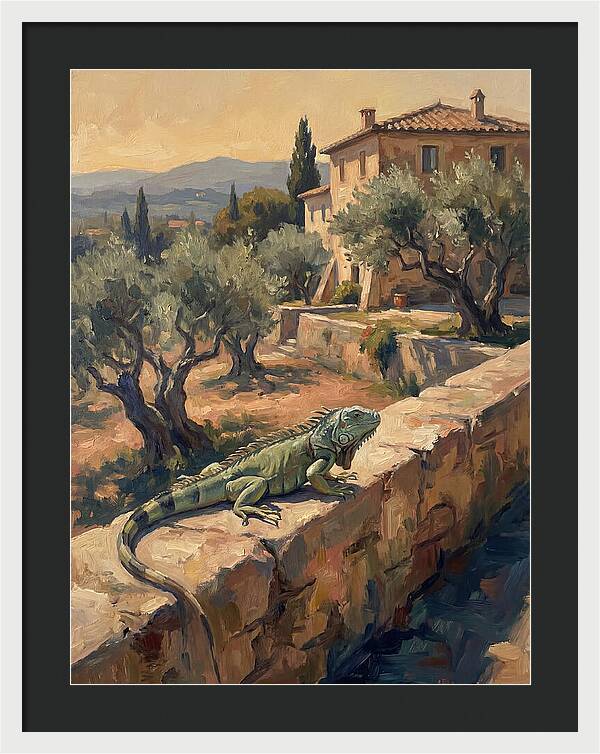 Iguana On A Mediterranean Wall