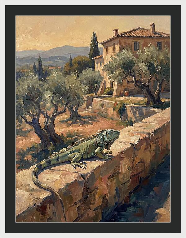Iguana On A Mediterranean Wall