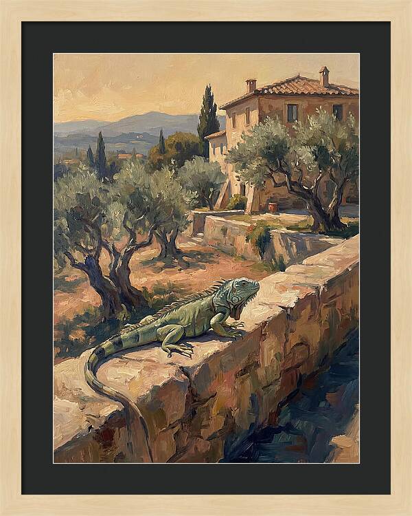 Iguana On A Mediterranean Wall