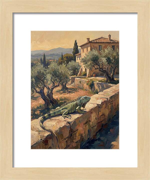 Iguana On A Mediterranean Wall