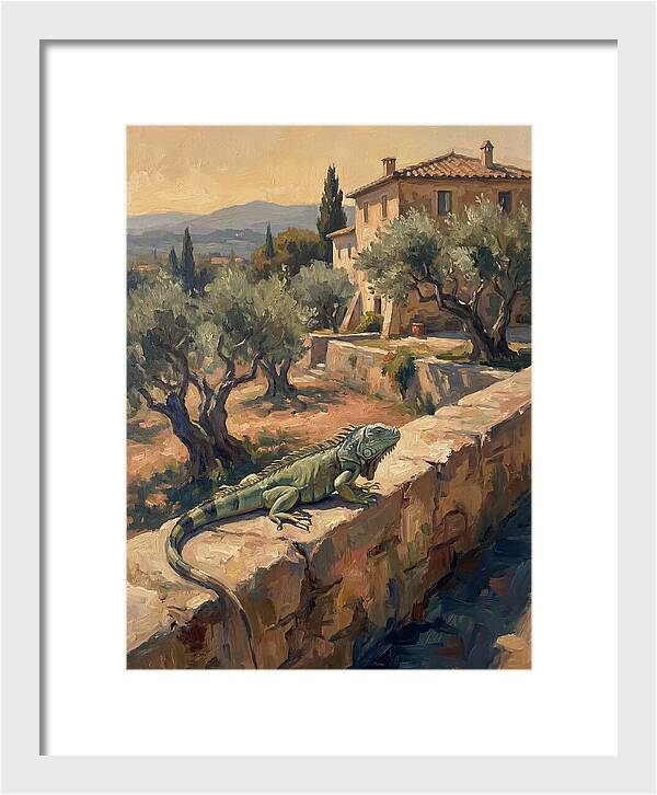 Iguana On A Mediterranean Wall