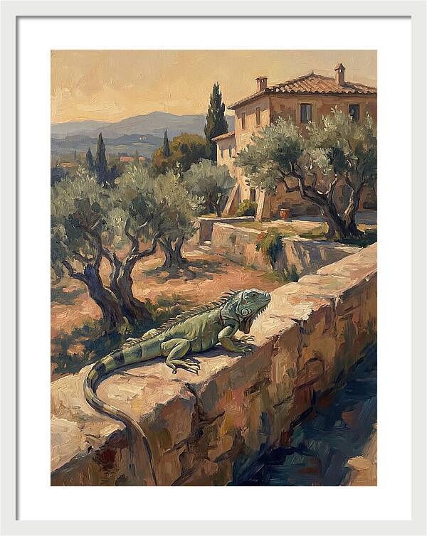 Iguana On A Mediterranean Wall