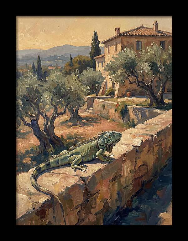 Iguana On A Mediterranean Wall