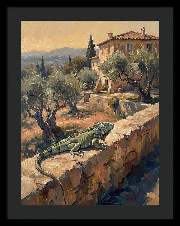 Iguana On A Mediterranean Wall