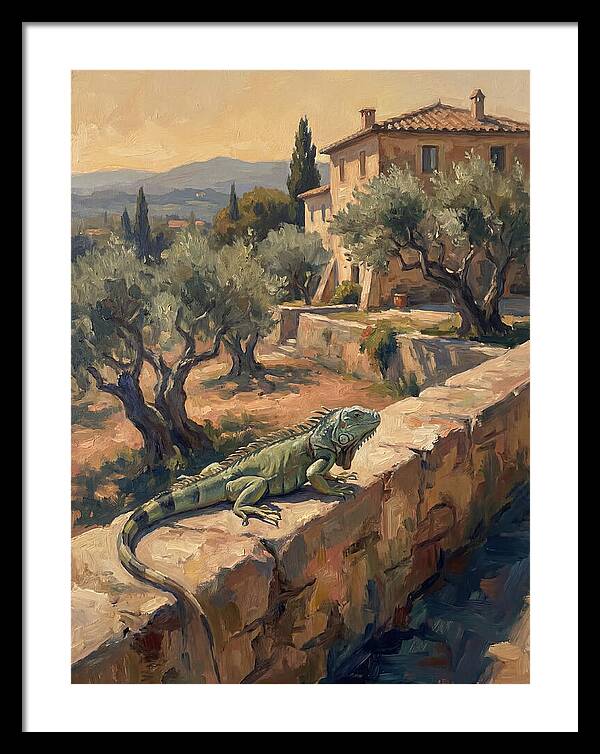 Iguana On A Mediterranean Wall