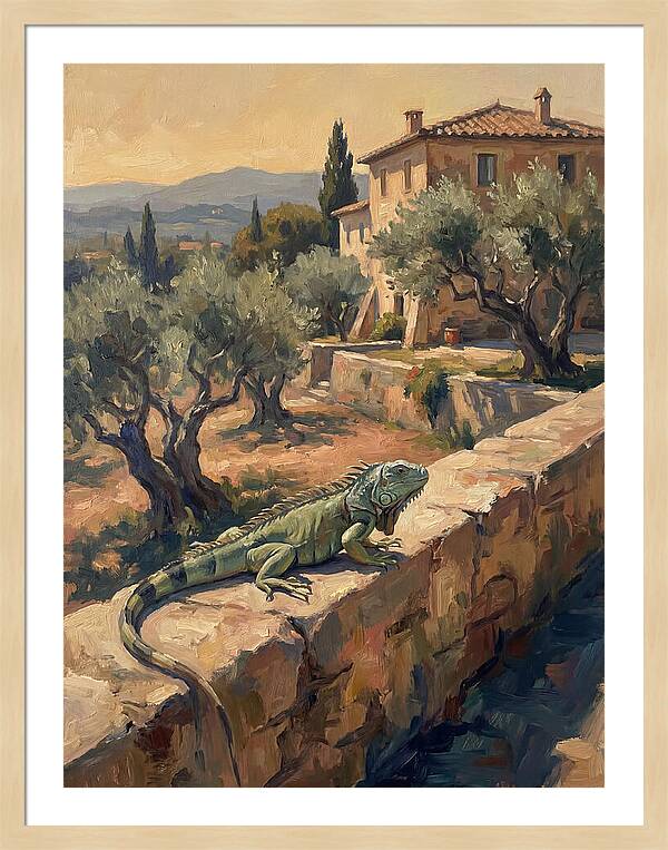 Iguana On A Mediterranean Wall