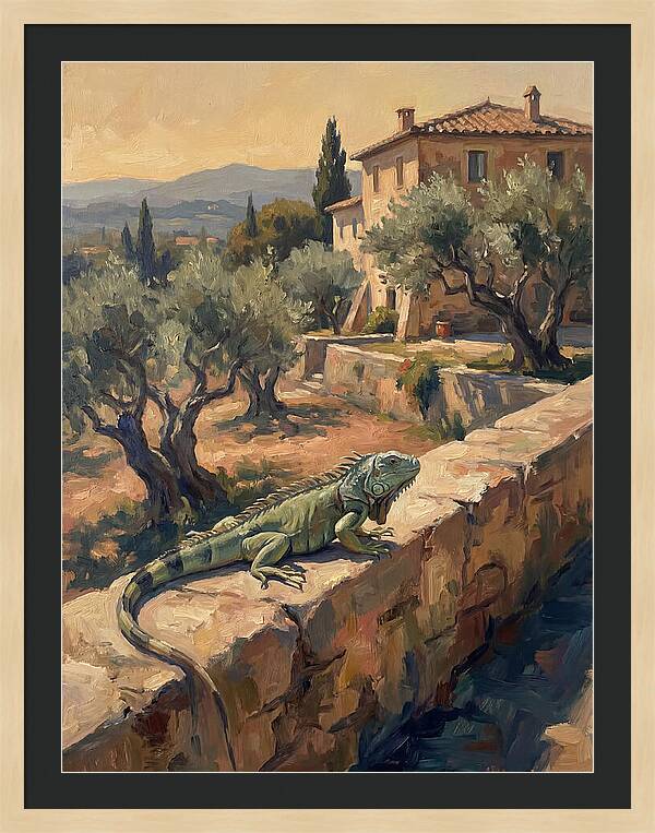 Iguana On A Mediterranean Wall