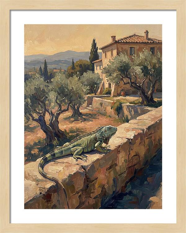Iguana On A Mediterranean Wall