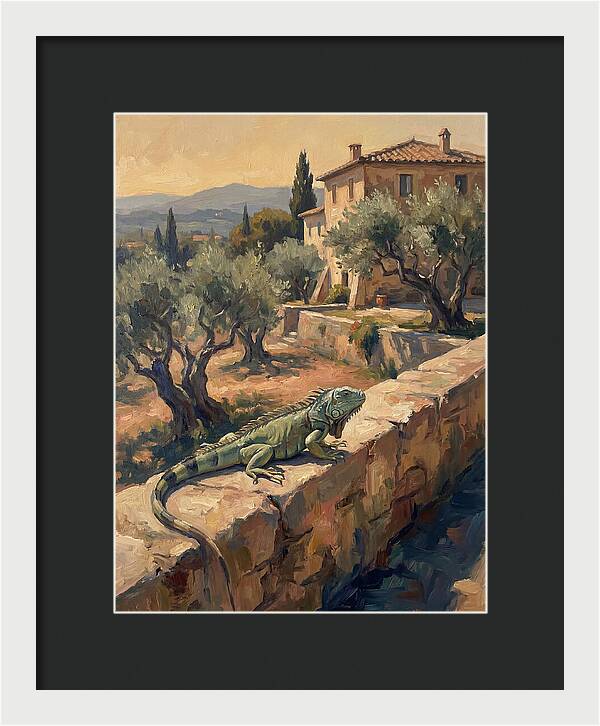 Iguana On A Mediterranean Wall
