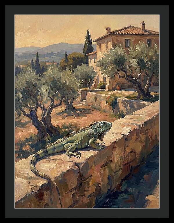 Iguana On A Mediterranean Wall