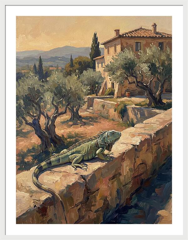 Iguana On A Mediterranean Wall