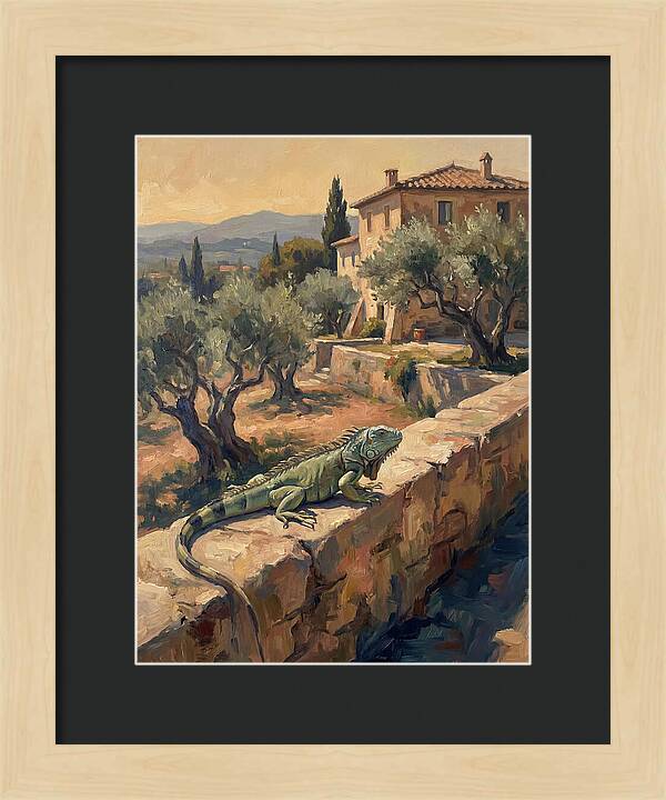 Iguana On A Mediterranean Wall
