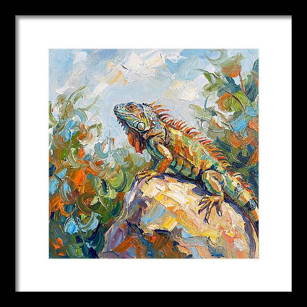 Iguana On A Rock